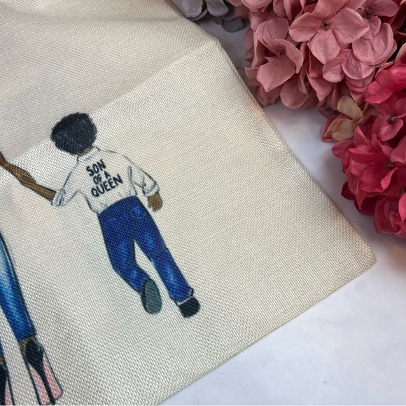 Eco-Friendly Mother Son Queen and Prince Folding Tote Bag - Picture 10 of 14